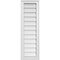 Ekena Millwork Vertical Surface Mount PVC Gable Vnt: Non-Functional, w/2"W x 1-1/2"H, Brickmould Frame, 12"W x 38"H GVPVE12X3802SN - alternate 1